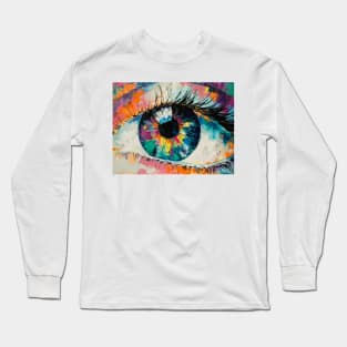 Oil painting of a big eye. Long Sleeve T-Shirt